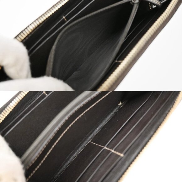 GUCCI Logo Guccissima GG Pattern Long Zipper Wallet Leather Brown 67EF918 - Picture 8 of 13